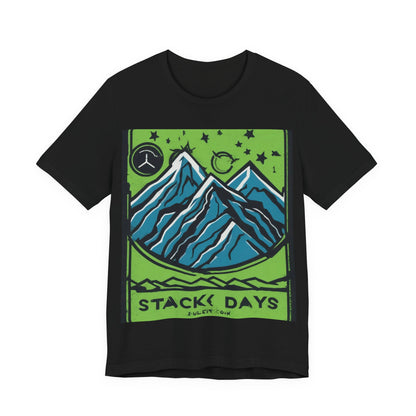 boostlete-pr-season-icon-mountain-grainy-badge-0154 — Unisex Jersey Short Sleeve (B+C 3001)