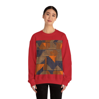 boostlete-field-day-pattern-stair-steps-geometric-0055 — Unisex Heavy Blend Crewneck Sweatshirt (Gildan)
