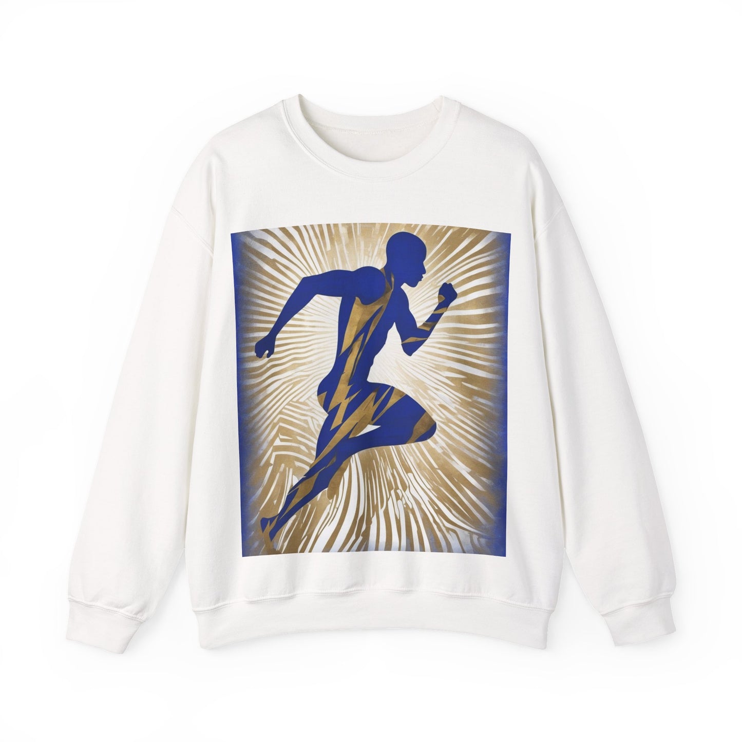 boostlete-field-day-scene-sprinter-motion-paper-0496 — Unisex Heavy Blend Crewneck Sweatshirt (Gildan)