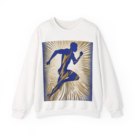 boostlete-field-day-scene-sprinter-motion-paper-0496 — Unisex Heavy Blend Crewneck Sweatshirt (Gildan)