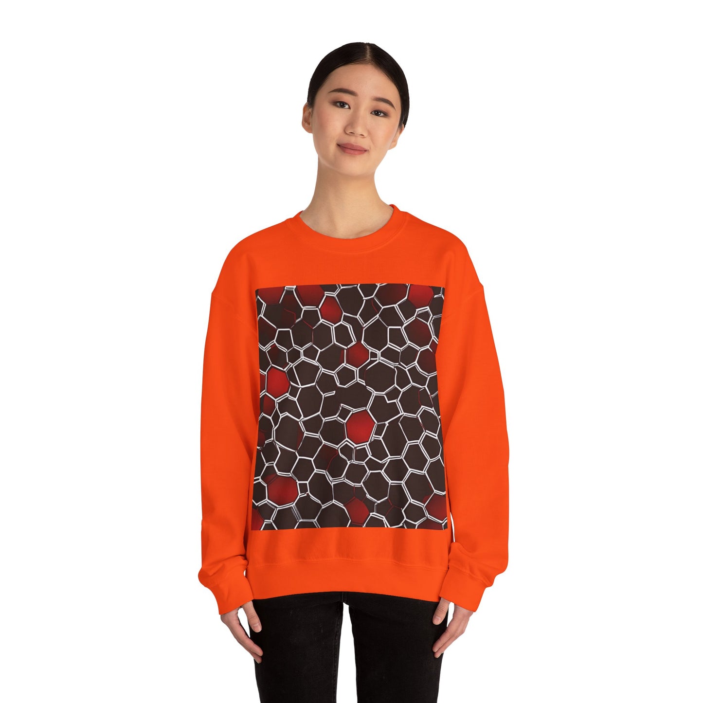 boostlete-quiet-power-pattern-hex-vector-0039 — Unisex Heavy Blend Crewneck (G18000)