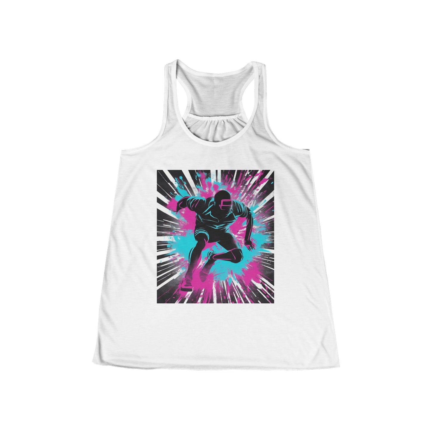 boostlete-recovery-progress-scene-sprinter-chalk-bold-0220 — Women's Flowy Racerback Tank (B+C 8800)