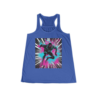boostlete-recovery-progress-scene-sprinter-chalk-bold-0220 — Women's Flowy Racerback Tank (B+C 8800)