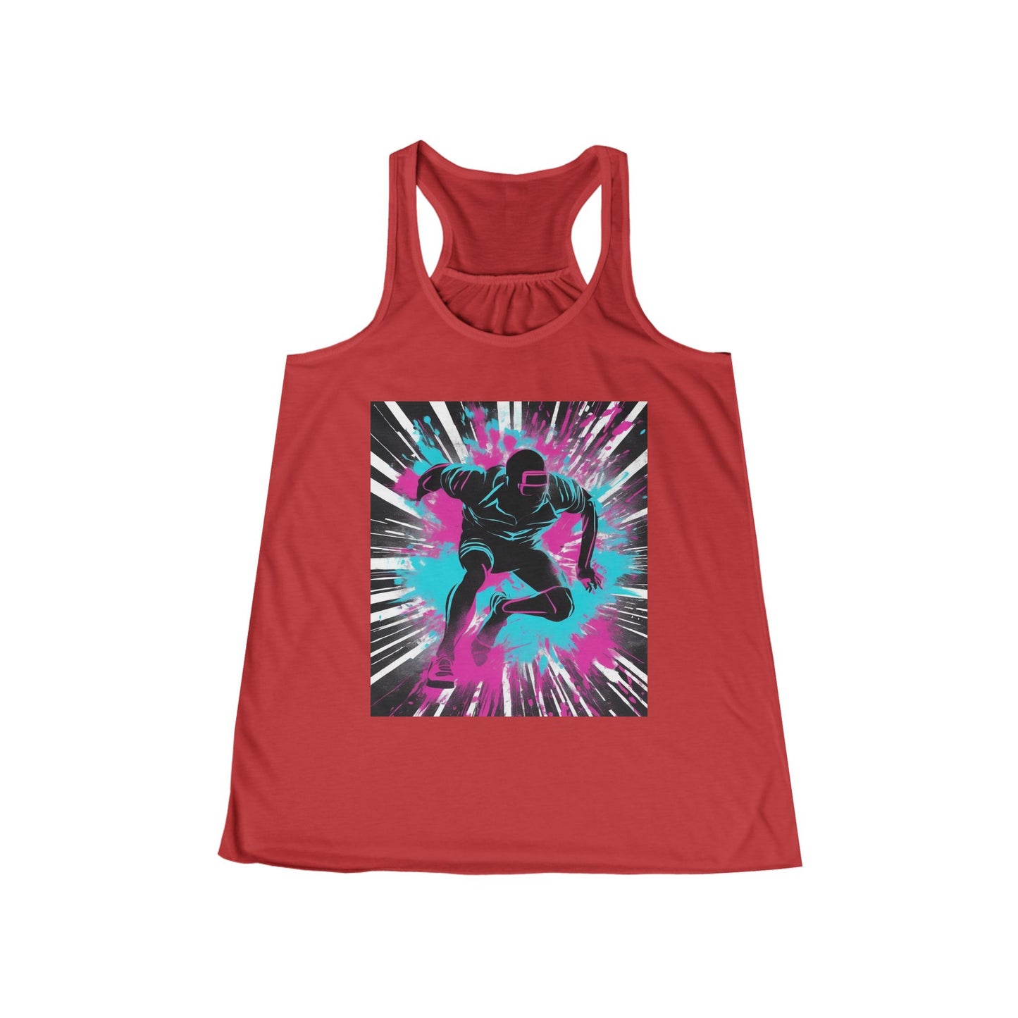 boostlete-recovery-progress-scene-sprinter-chalk-bold-0220 — Women's Flowy Racerback Tank (B+C 8800)