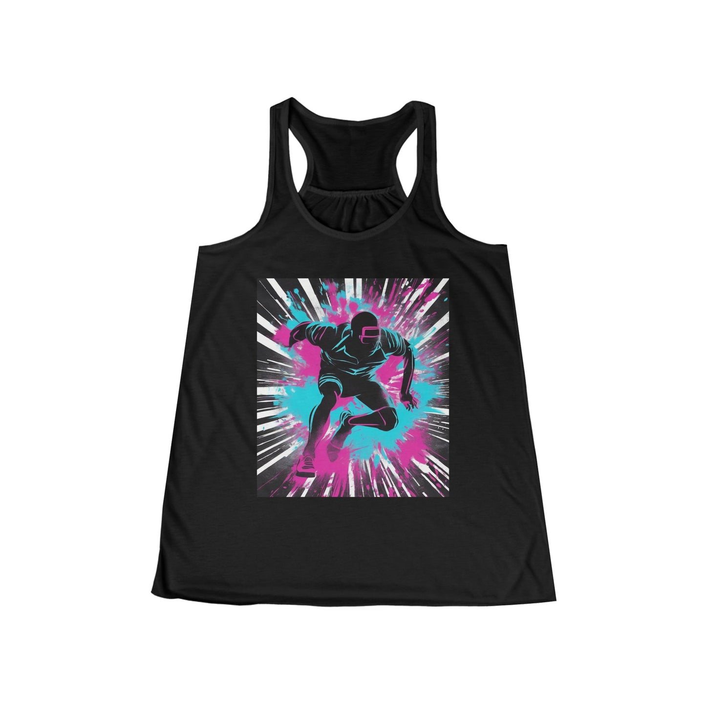 boostlete-recovery-progress-scene-sprinter-chalk-bold-0220 — Women's Flowy Racerback Tank (B+C 8800)