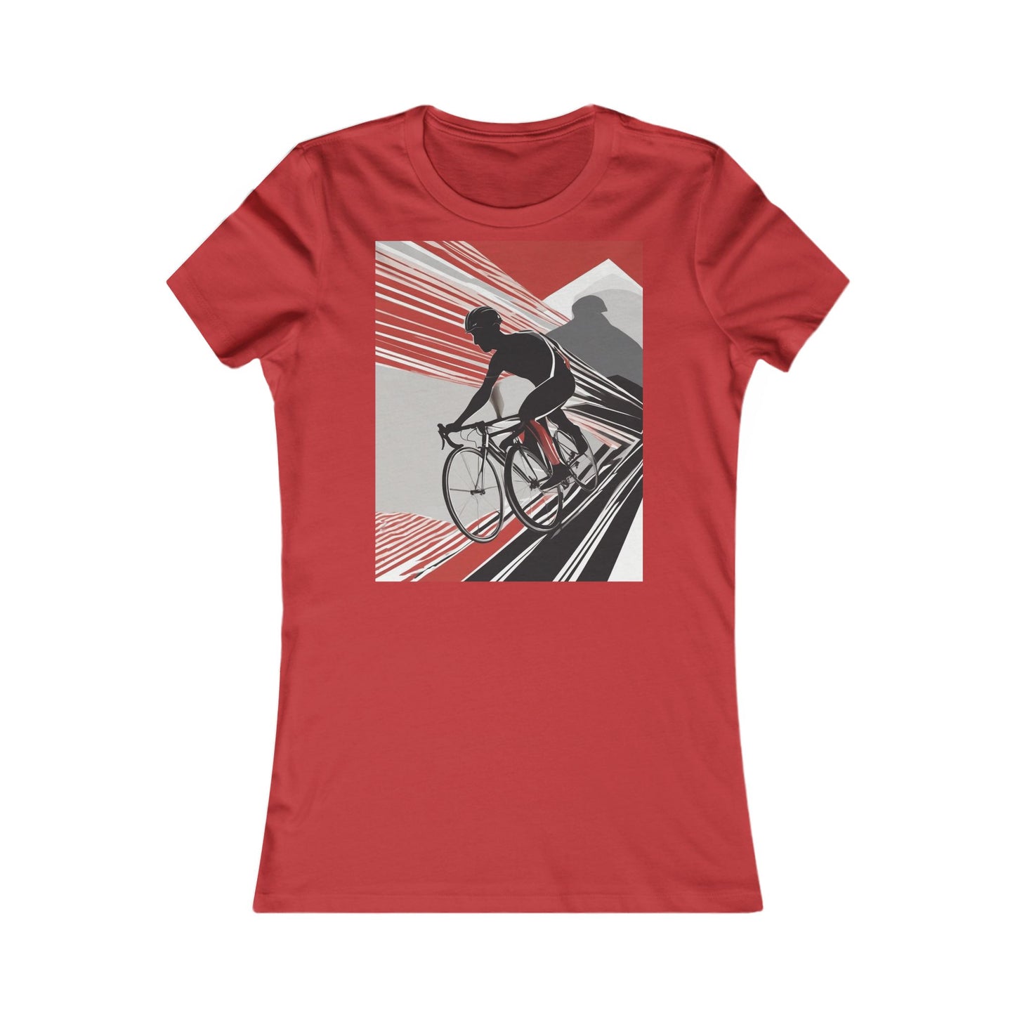 boostlete-boost-mode-scene-cyclist-speed-geometric-0208 — Women's Favorite Tee (B+C 6004)