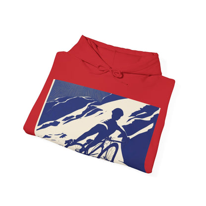 boostlete-am-crew-scene-cyclist-offset-bold-0008 — Unisex Heavy Blend Hooded Sweatshirt (Gildan)