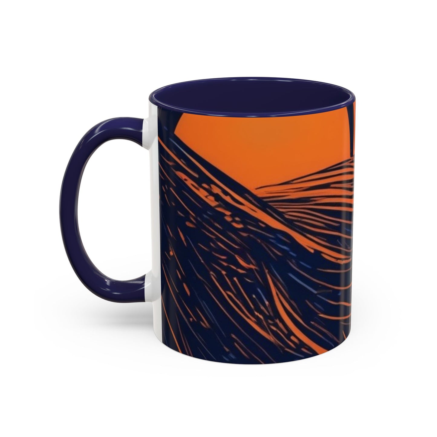 boostlete-rise-grind-icon-sunrise-speed-line-art-0202 — Accent Mug 11oz/15oz