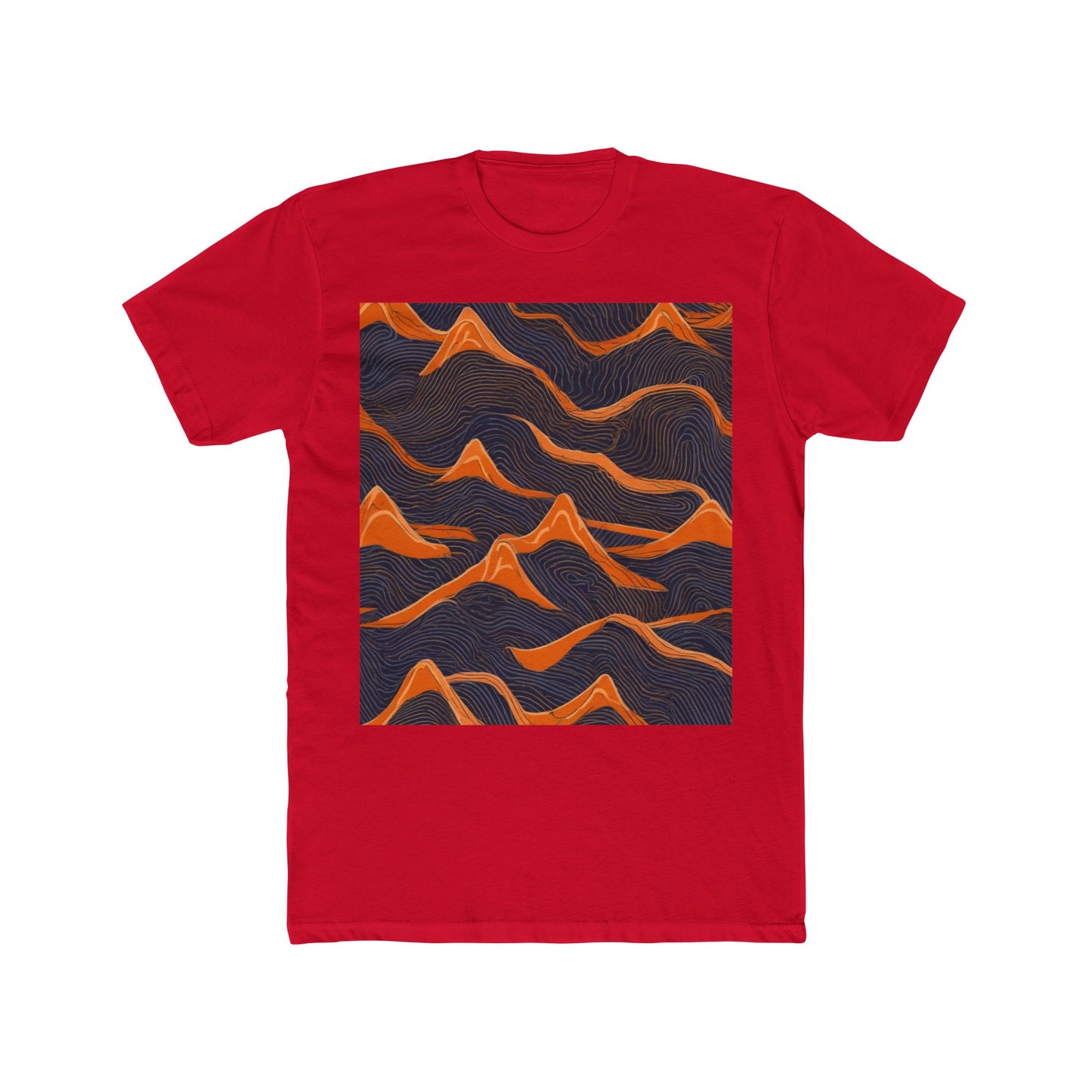 boostlete-boost-mode-pattern-topographic-engraved-0035 — Unisex Cotton Crew Tee (NL 3600)