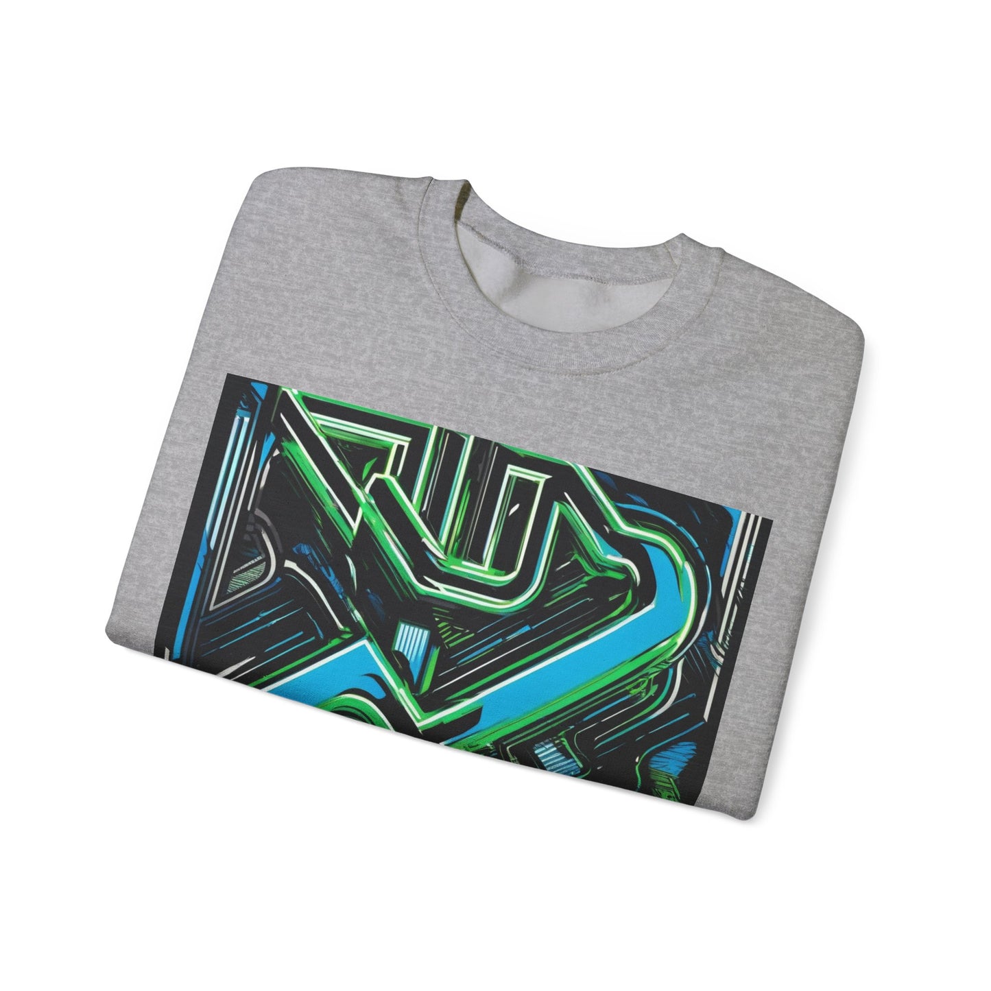 boostlete-boost-mode-type-constancia-gana-diagonal-badge-0185 — Unisex Heavy Blend Crewneck Sweatshirt (Gildan)