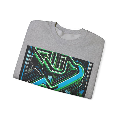 boostlete-boost-mode-type-constancia-gana-diagonal-badge-0185 — Unisex Heavy Blend Crewneck Sweatshirt (Gildan)