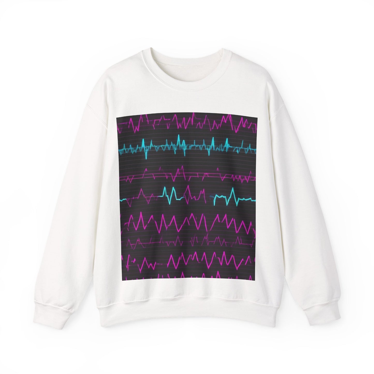 boostlete-boost-mode-pattern-ekg-modern-0111 — Unisex Heavy Blend Crewneck Sweatshirt (Gildan)