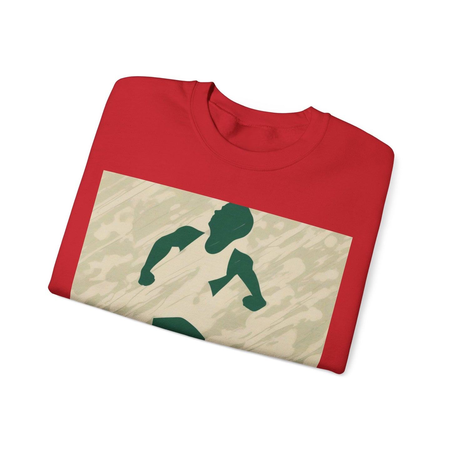 boostlete-am-crew-icon-runner-grainy-blueprint-0134 — Unisex Heavy Blend Crewneck Sweatshirt (Gildan)