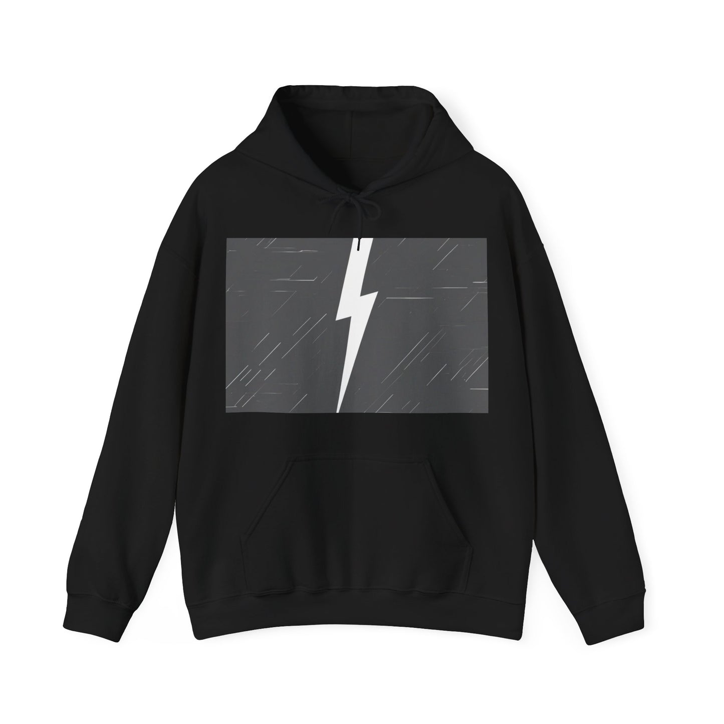 boostlete-am-crew-icon-lightning-glitch-vector-0590 — Unisex Heavy Blend Hoodie (G18500)