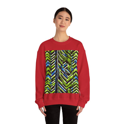 boostlete-rise-grind-pattern-chevron-isometric-0195 — Unisex Heavy Blend Crewneck Sweatshirt (Gildan)