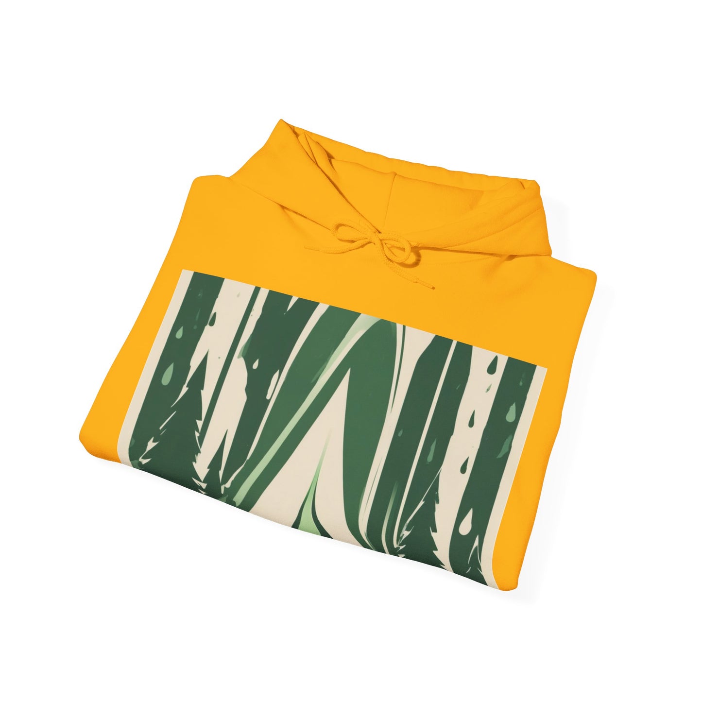 boostlete-quiet-power-icon-water-glitch-retro-0186 — Unisex Heavy Blend Hooded Sweatshirt (Gildan)