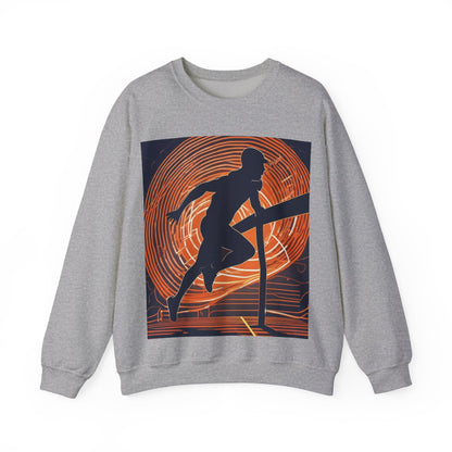 boostlete-iron-intent-scene-hurdler-neon-modern-0264 — Unisex Heavy Blend Crewneck Sweatshirt (Gildan)