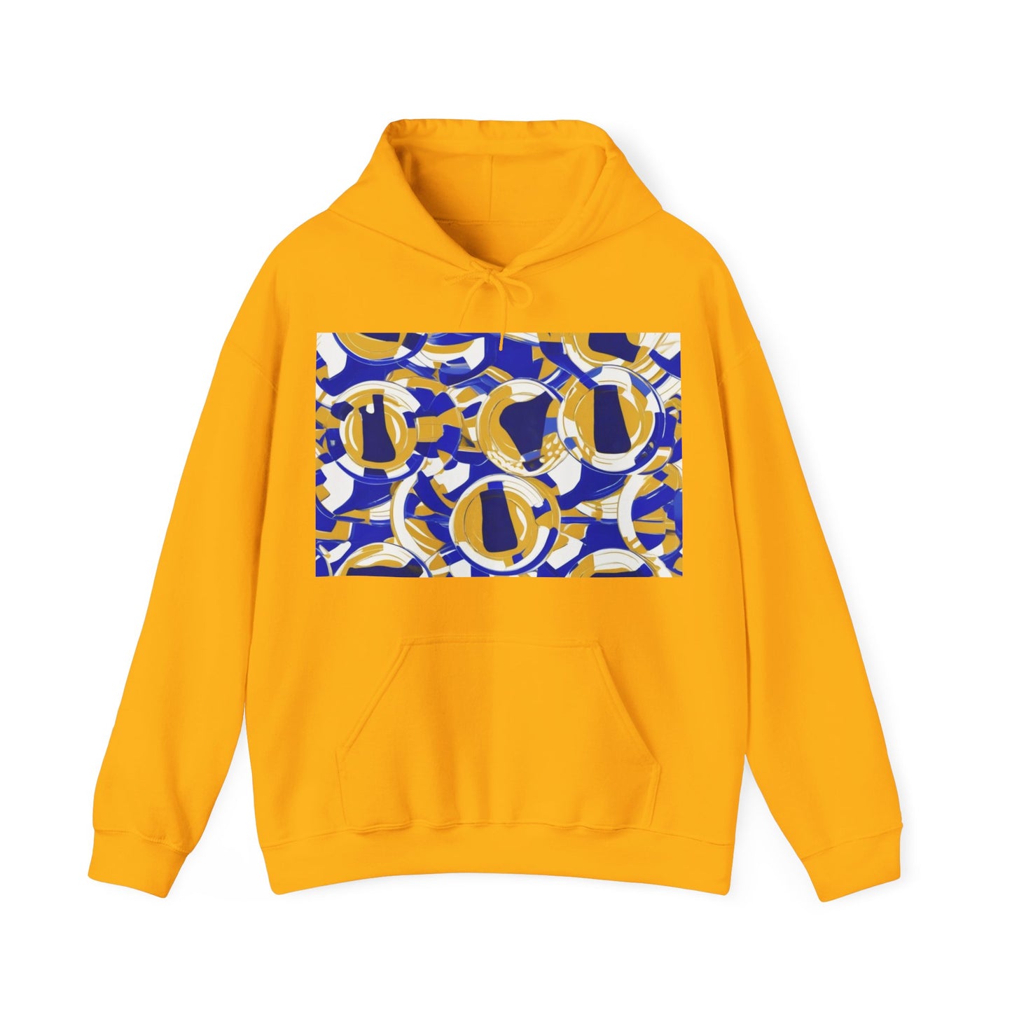 boostlete-field-day-icon-barbell-grainy-line-art-0906 — Unisex Heavy Blend Hoodie (G18500)