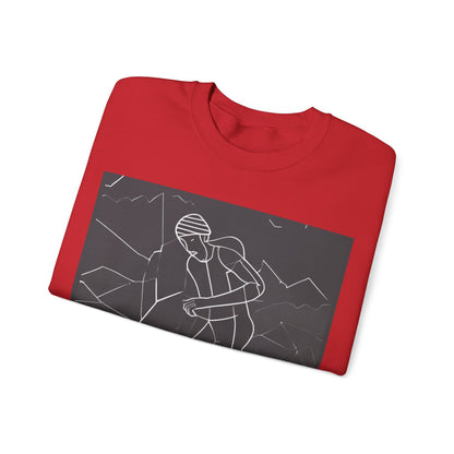 boostlete-pr-season-scene-runner-outline-geometric-1072 — Unisex Heavy Blend Crewneck (G18000)