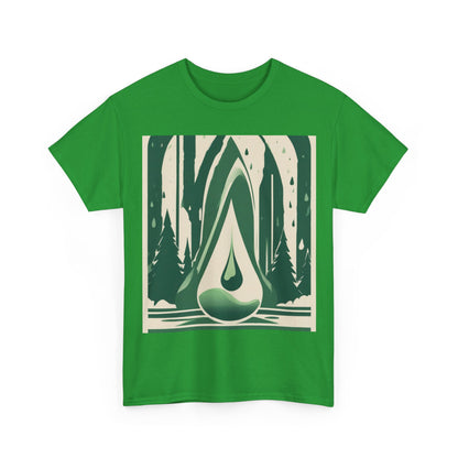boostlete-quiet-power-icon-water-glitch-retro-0186 — Unisex Heavy Cotton Tee (Gildan 5000)
