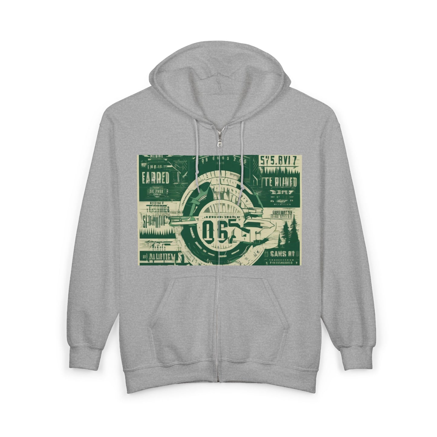 boostlete-mile-by-mile-type-fast-is-earned-big-blueprint-0041 — Unisex Heavy Blend Full-Zip Hooded Sweatshirt