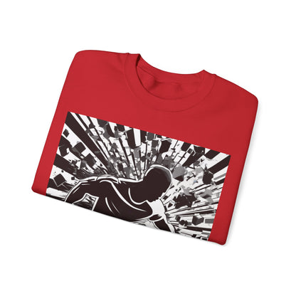 boostlete-field-day-scene-sprinter-halftone-athletic-0248 — Unisex Heavy Blend Crewneck Sweatshirt (Gildan)