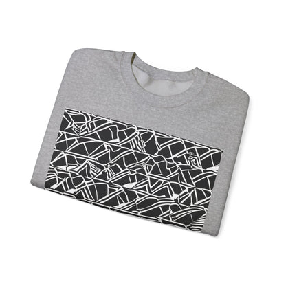 boostlete-boost-mode-pattern-stair-steps-athletic-0311 — Unisex Heavy Blend Crewneck Sweatshirt (Gildan)