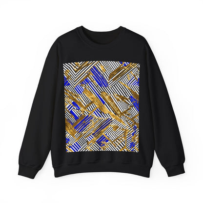 boostlete-boost-mode-pattern-diagonal-monoline-0015 — Unisex Heavy Blend Crewneck Sweatshirt (Gildan)