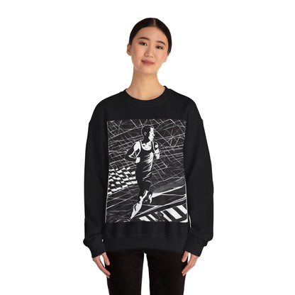 boostlete-headspace-scene-marathoner-speed-geometric-0816 — Unisex Heavy Blend Crewneck (G18000)