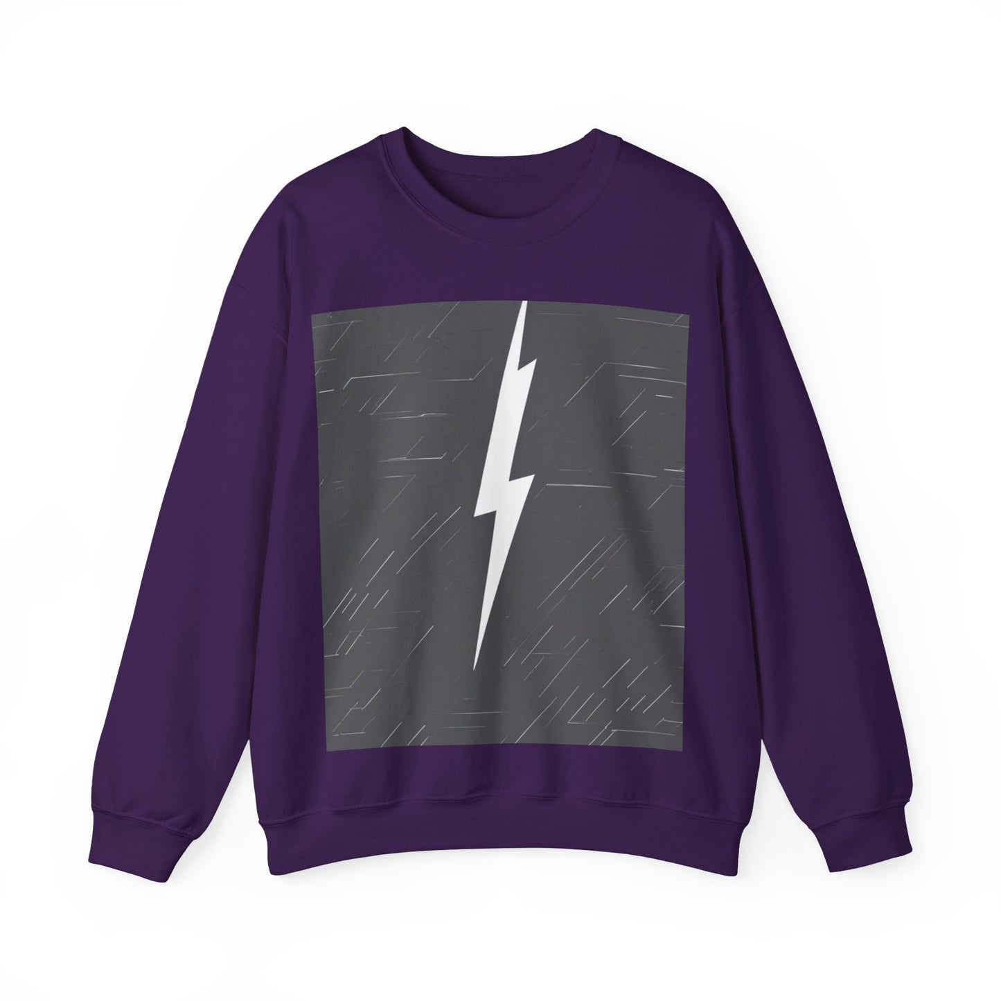 boostlete-am-crew-icon-lightning-glitch-vector-0590 — Unisex Heavy Blend Crewneck (G18000)