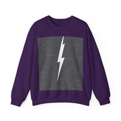 boostlete-am-crew-icon-lightning-glitch-vector-0590 — Unisex Heavy Blend Crewneck (G18000)