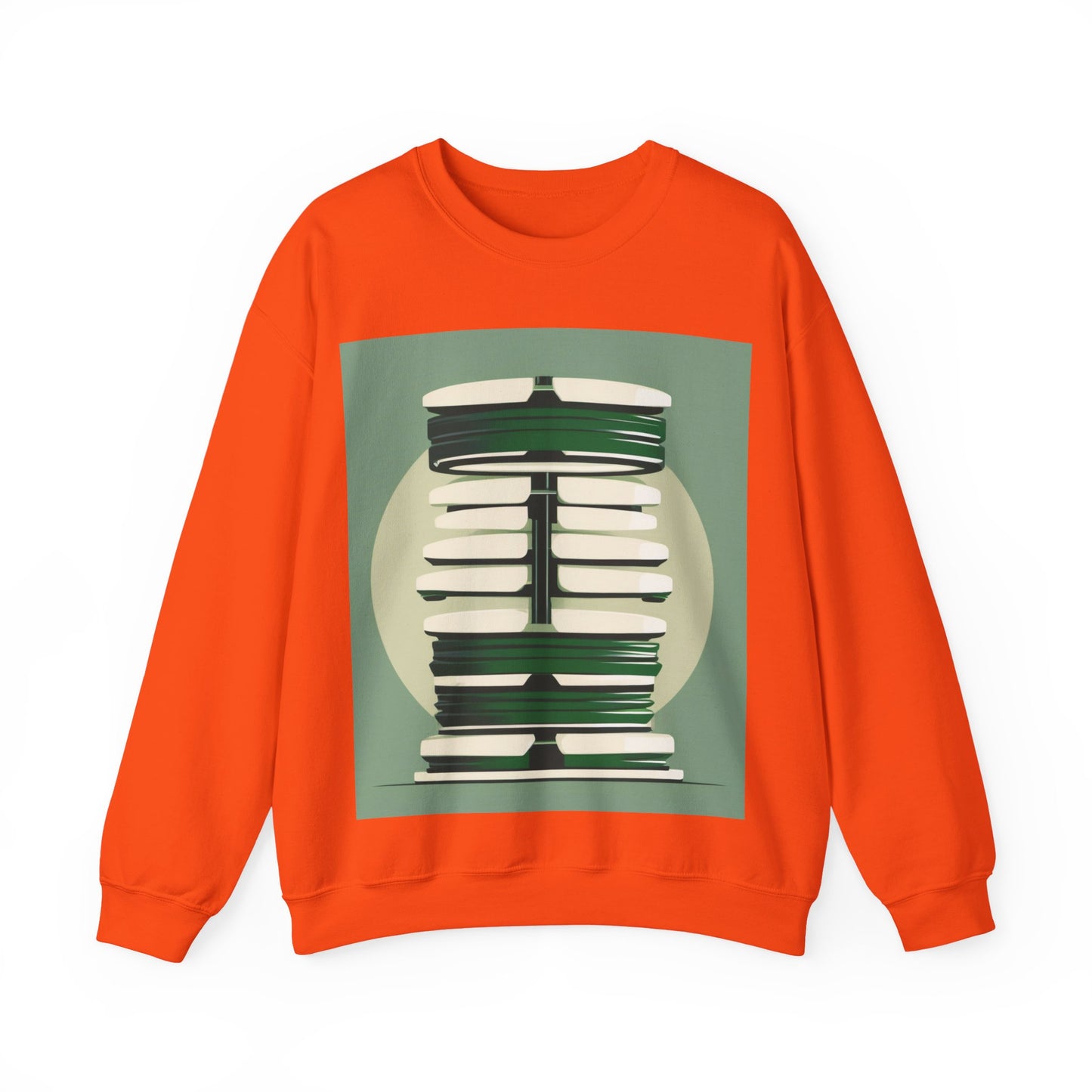 boostlete-recovery-progress-icon-barbell-glitch-vector-1746 — Unisex Heavy Blend Crewneck (G18000)