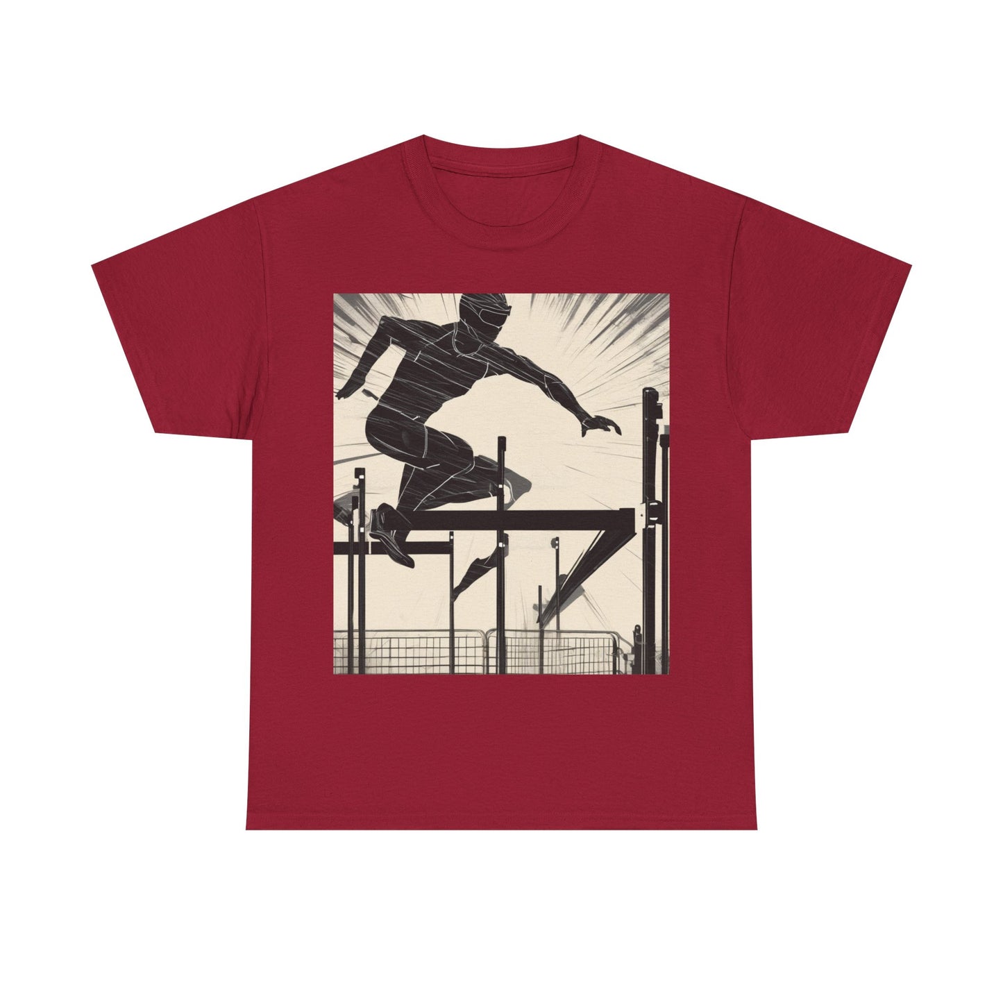 boostlete-iron-intent-scene-hurdler-speed-blueprint-0152 — Unisex Heavy Cotton Tee (Gildan 5000)