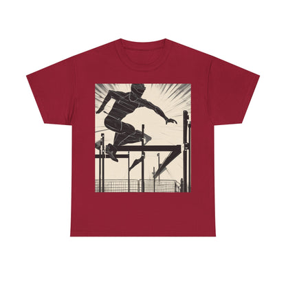 boostlete-iron-intent-scene-hurdler-speed-blueprint-0152 — Unisex Heavy Cotton Tee (Gildan 5000)
