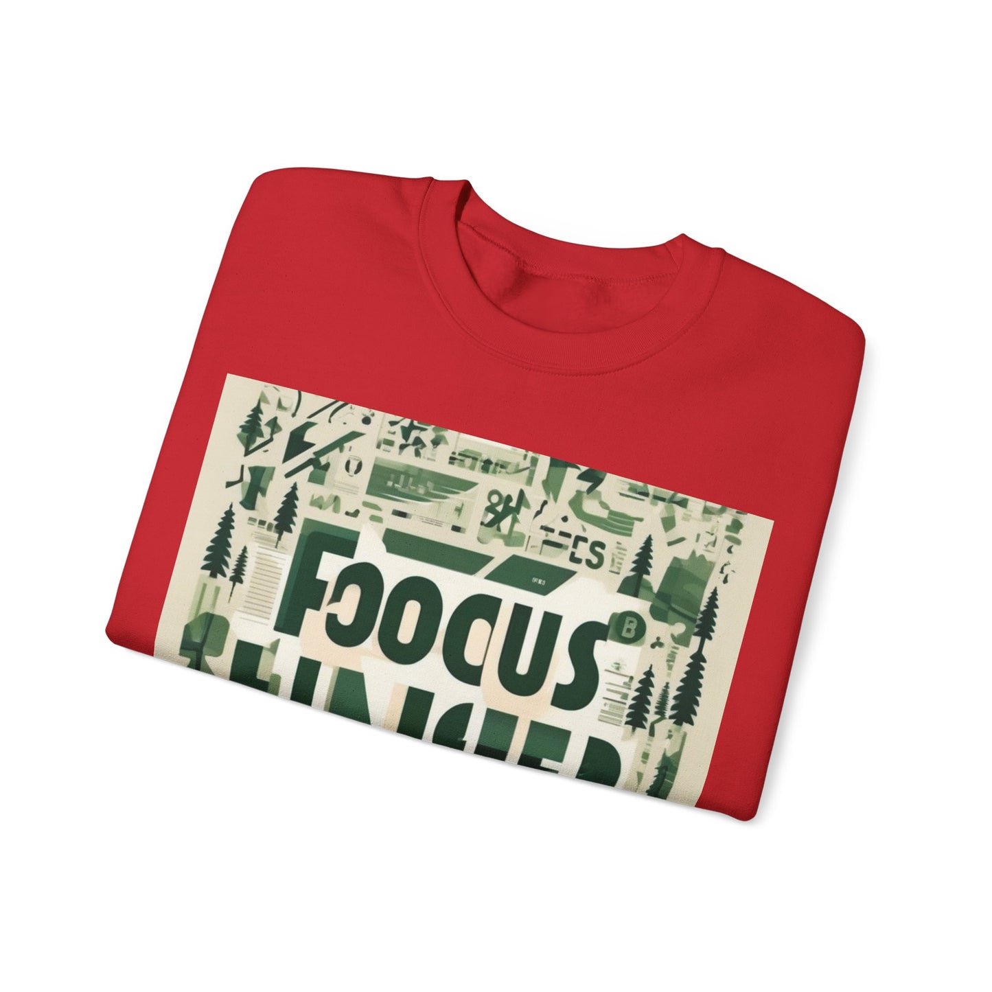 boostlete-boost-mode-type-focus-finish-banner-modern-0113 — Unisex Heavy Blend Crewneck Sweatshirt (Gildan)