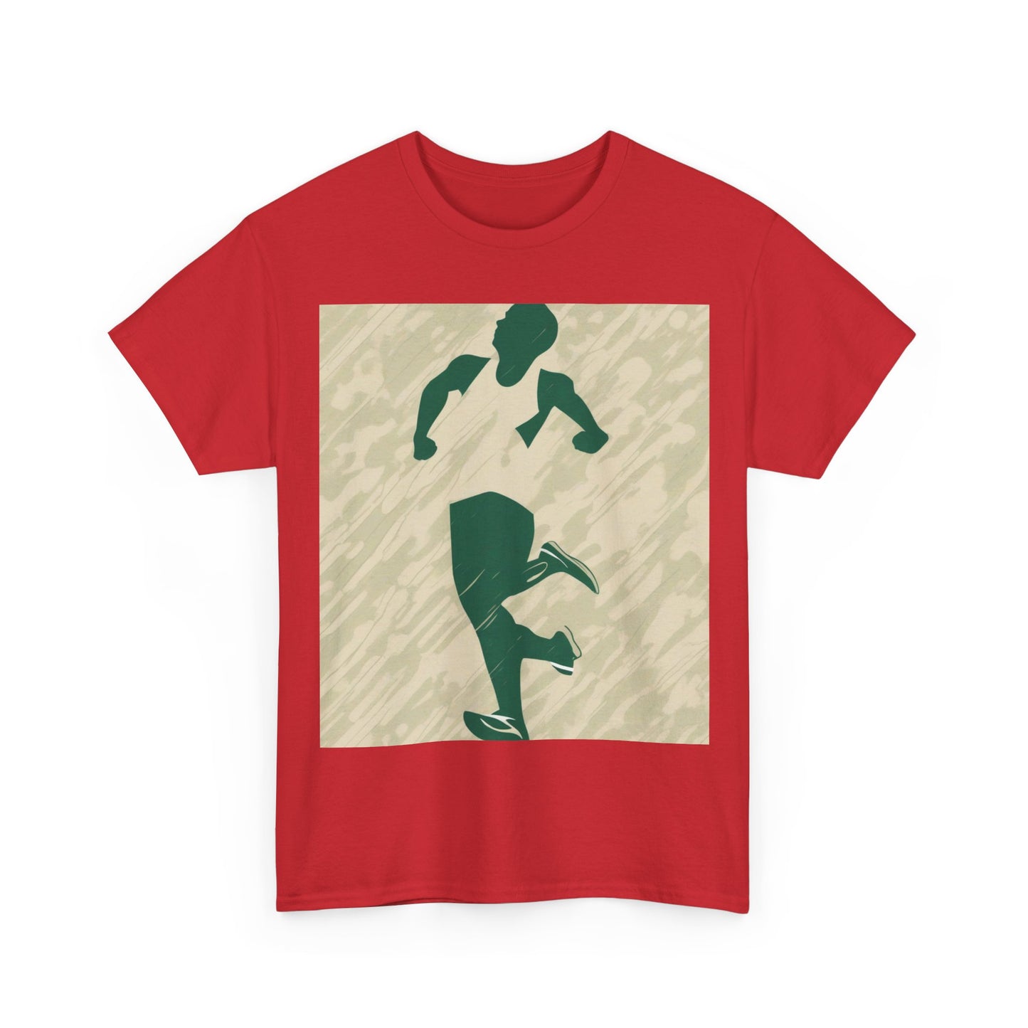 boostlete-am-crew-icon-runner-grainy-blueprint-0134 — Unisex Heavy Cotton Tee (Gildan 5000)