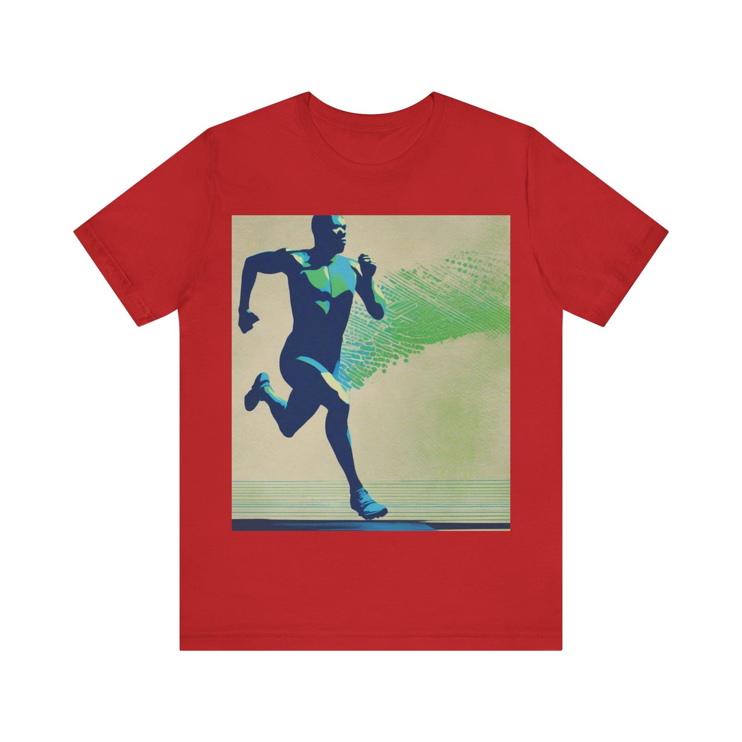 boostlete-am-crew-scene-sprinter-halftone-engraved-0092 — Unisex Jersey Short Sleeve (B+C 3001)