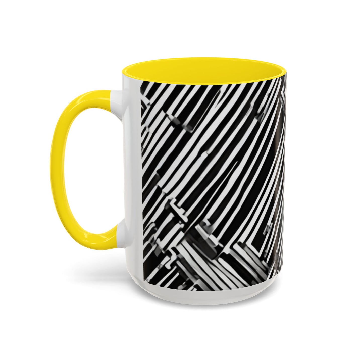 boostlete-mile-by-mile-pattern-barcode-monoline-0059 — Accent Mug 11oz/15oz