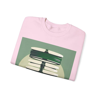 boostlete-recovery-progress-icon-barbell-glitch-vector-1746 — Unisex Heavy Blend Crewneck (G18000)