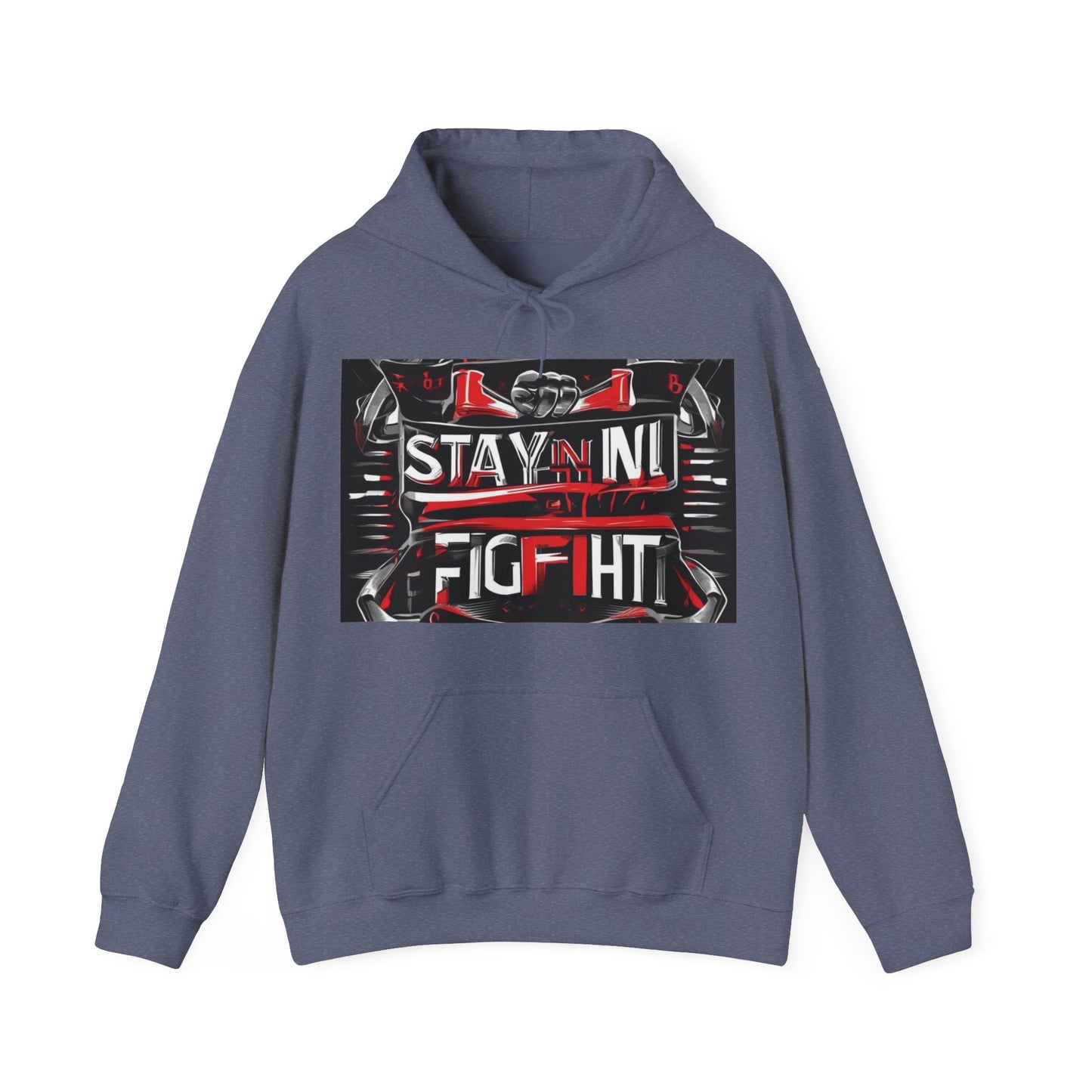 boostlete-rise-grind-type-stay-in-the-fight-banner-retro-1441 — Unisex Heavy Blend Hoodie (G18500)