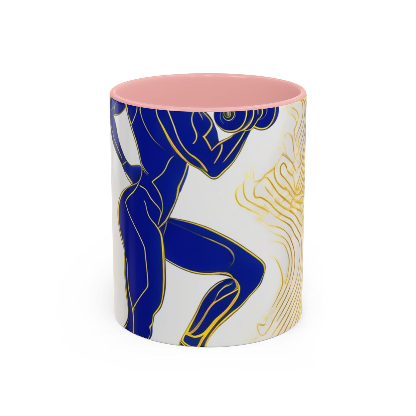 boostlete-iron-intent-scene-lunge-neon-line-art-0392 — Accent Mug 11/15oz