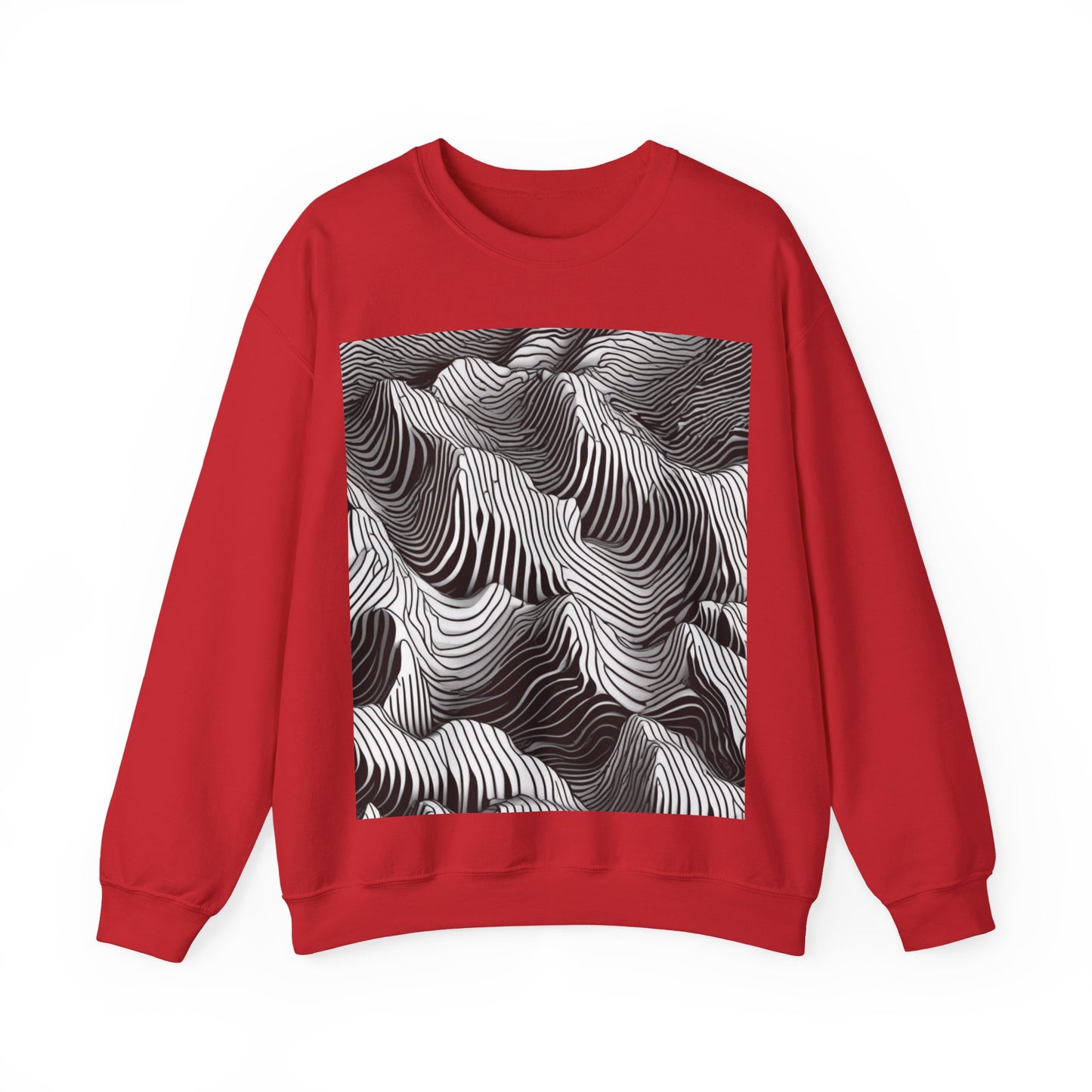 boostlete-field-day-pattern-topographic-isometric-0211 — Unisex Heavy Blend Crewneck Sweatshirt (Gildan)