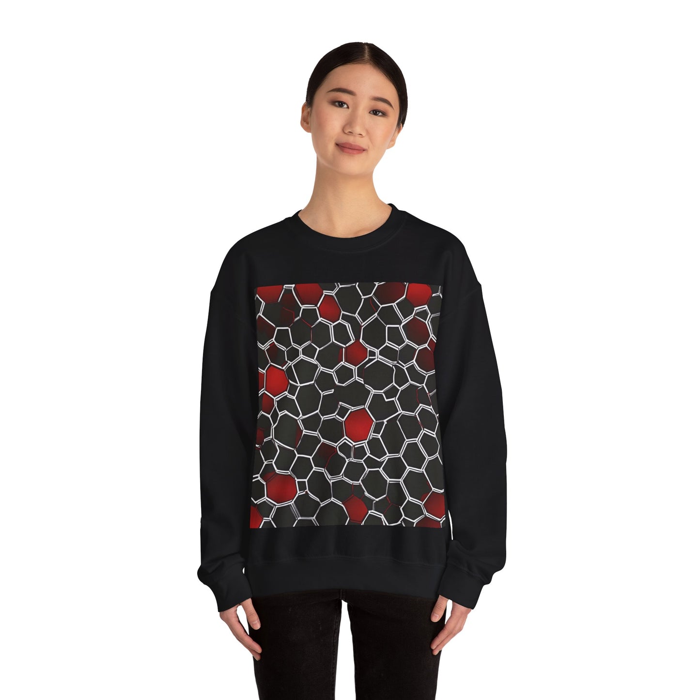 boostlete-quiet-power-pattern-hex-vector-0039 — Unisex Heavy Blend Crewneck (G18000)