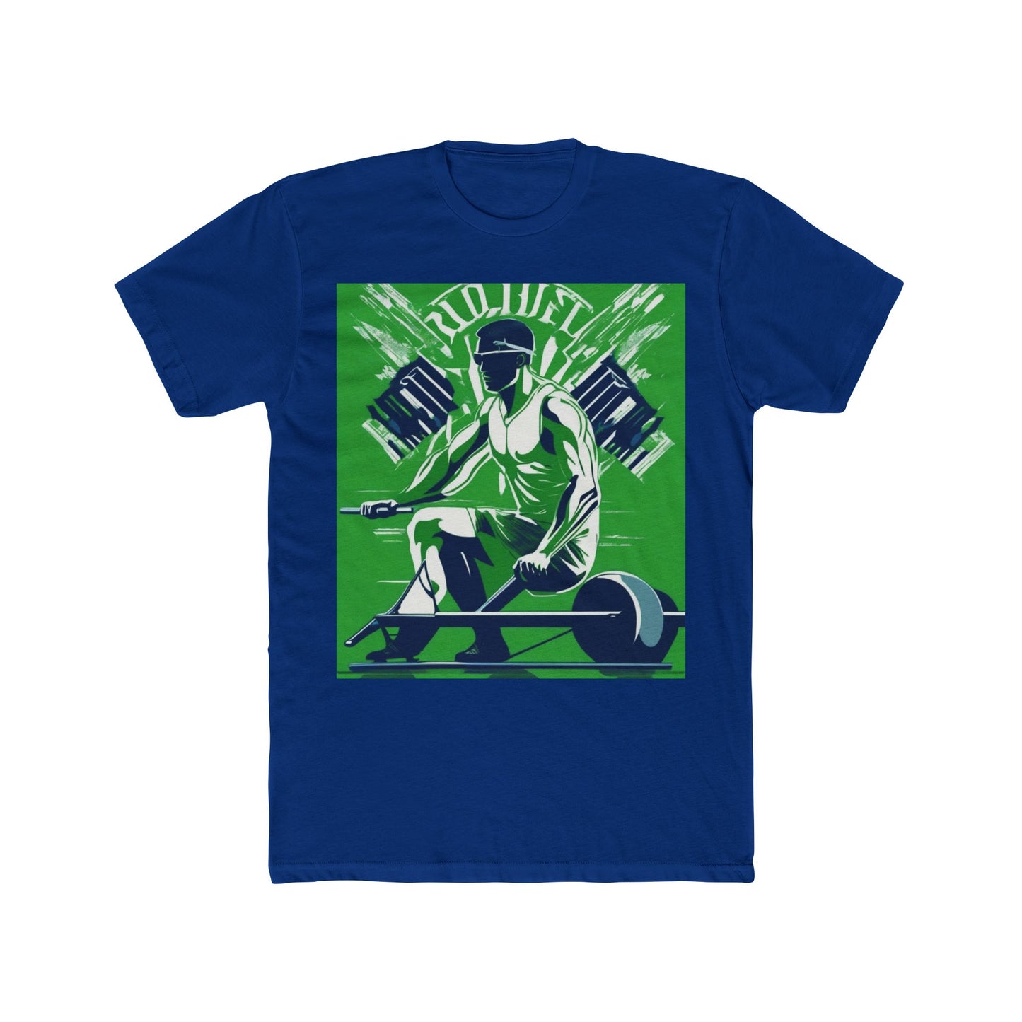 boostlete-am-crew-scene-rower-grainy-bold-0172 — Unisex Cotton Crew Tee (NL 3600)