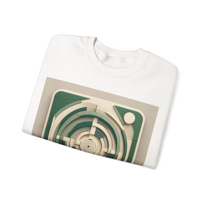boostlete-mile-by-mile-icon-target-3d-modern-0306 — Unisex Heavy Blend Crewneck (G18000)