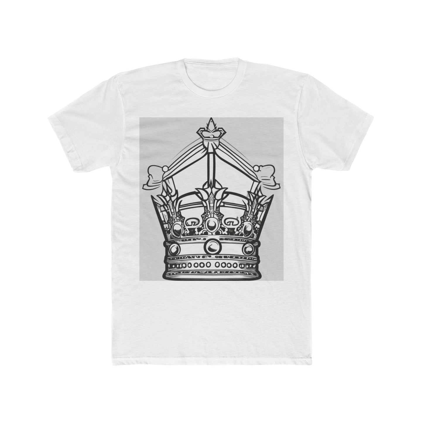 boostlete-quiet-power-icon-crown-outline-badge-0130 — Unisex Cotton Crew Tee (NL 3600)