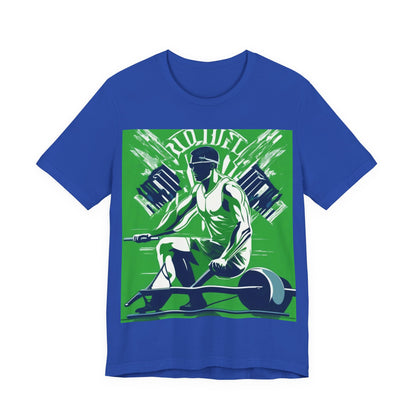 boostlete-am-crew-scene-rower-grainy-bold-0172 — Unisex Jersey Short Sleeve (B+C 3001)