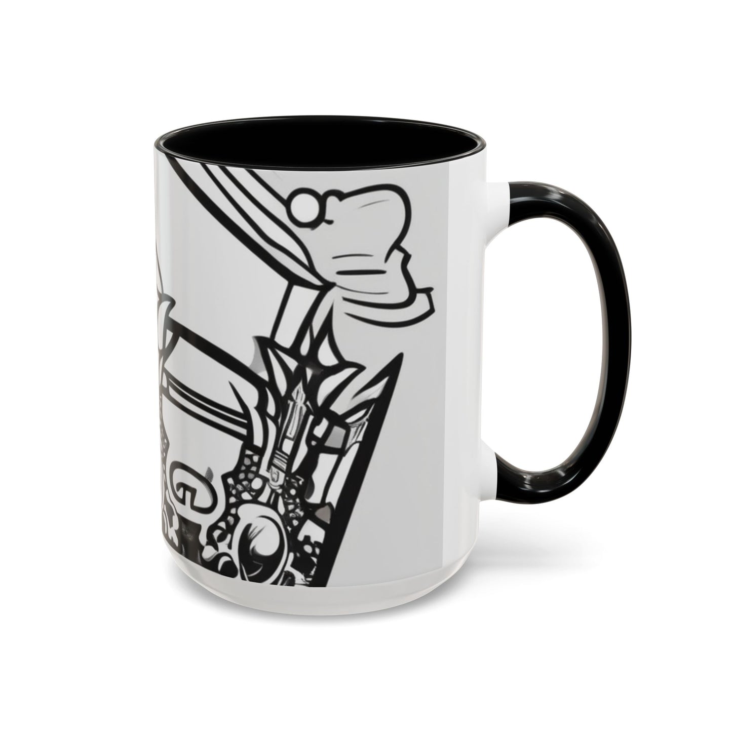 boostlete-quiet-power-icon-crown-outline-badge-0130 — Accent Mug 11oz/15oz