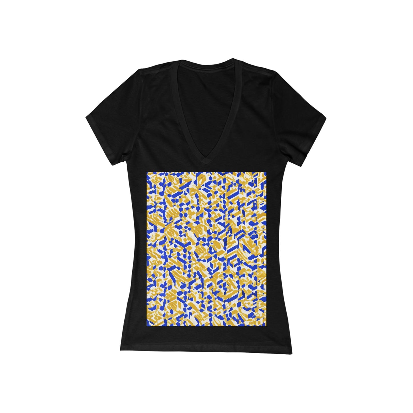 boostlete-rise-grind-pattern-sprint-isometric-0319 — Women's Deep V-Neck Tee (B+C 6035)