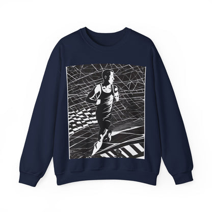 boostlete-headspace-scene-marathoner-speed-geometric-0816 — Unisex Heavy Blend Crewneck (G18000)